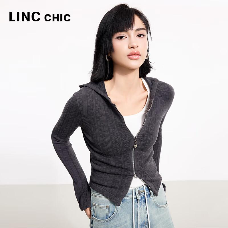 Jinyujie Women's Slim Fit Hooded Knit Cardigan S251CR198Y