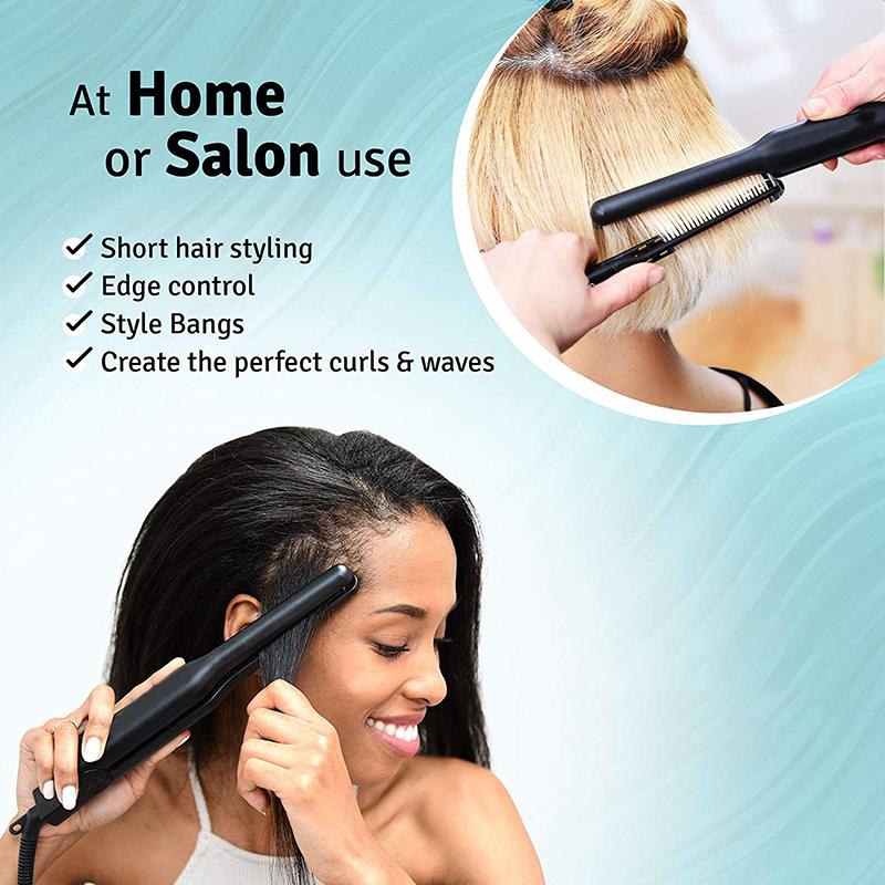 2-in-1-Haarglätter, Lockenwickler, professionelles Keramik-Glätteisen für kurzes Haar, Damen und Herren, Bartglätter