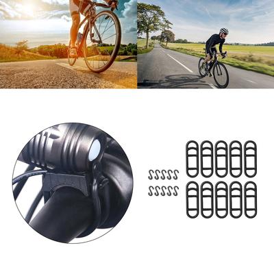 20 Stück Fahrräder Silikonband Gummibänder Gürtel Bandagen Taschenlampe Halter Ständer Fahrräder Licht Ersatzhalter Befestigungsgurt