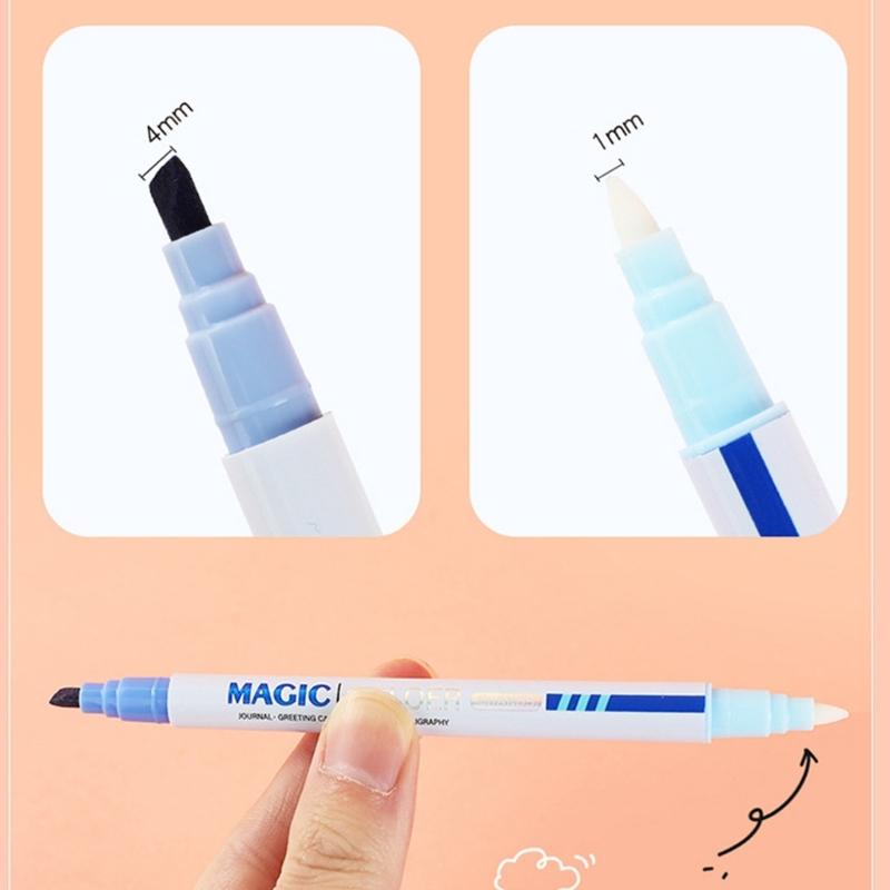 12Pcs Color Changing Pen Double Tip Multicolor Highlighter Pen for Scrapbooking Card Making Calendar Journal Notebook