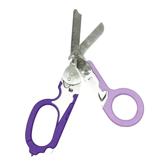 

Ножницы для экстренного реагирования Карманные складные ножницы Компактный дизайн Портативные многофункциональные травматологические ножницы Резак для ремней безопасности