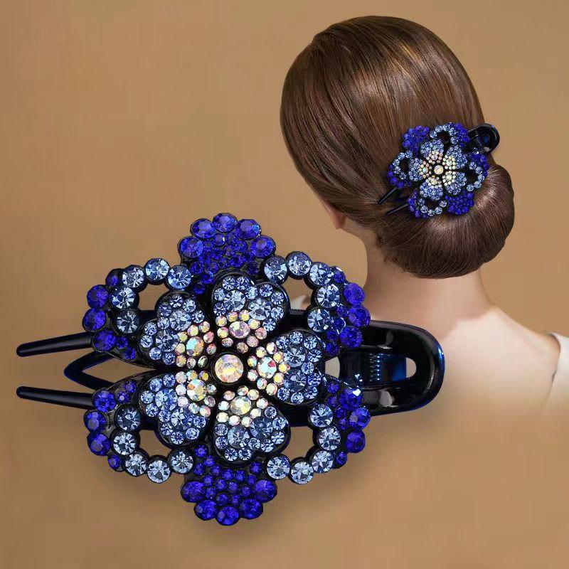 

Заколка-клипса для волос со стразами - Аксессуар для укладки в стиле «акула»