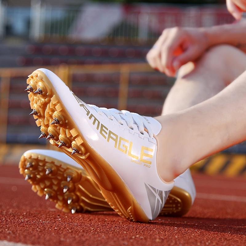 Men Women Athletic Shoes Track and Field Shoes Sprint Training Spikes Shoes Long Jump Sports Shoes Sports Competition Sneakers