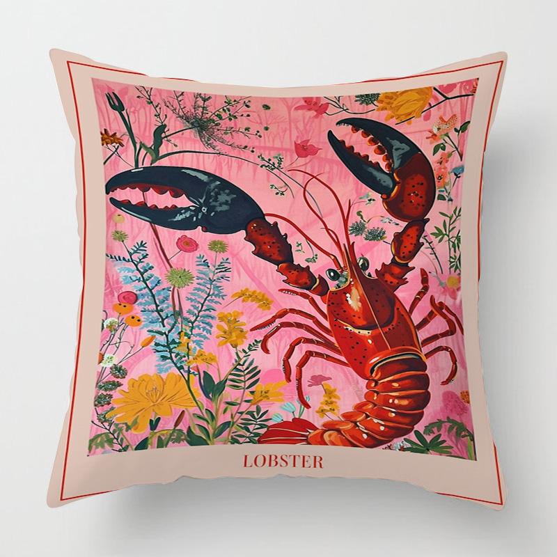 Marine Life Theme Pillow Case Home Living Room Sofa Decorative Cushion Cover 45X 5Cm 50X 50Cm Machine Washable Beach Style
