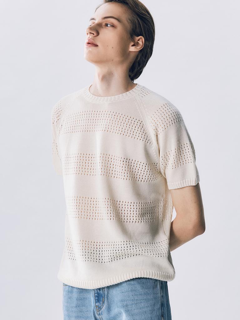 EDWARDMAX Morina Short-Sleeve Knitwear Cream