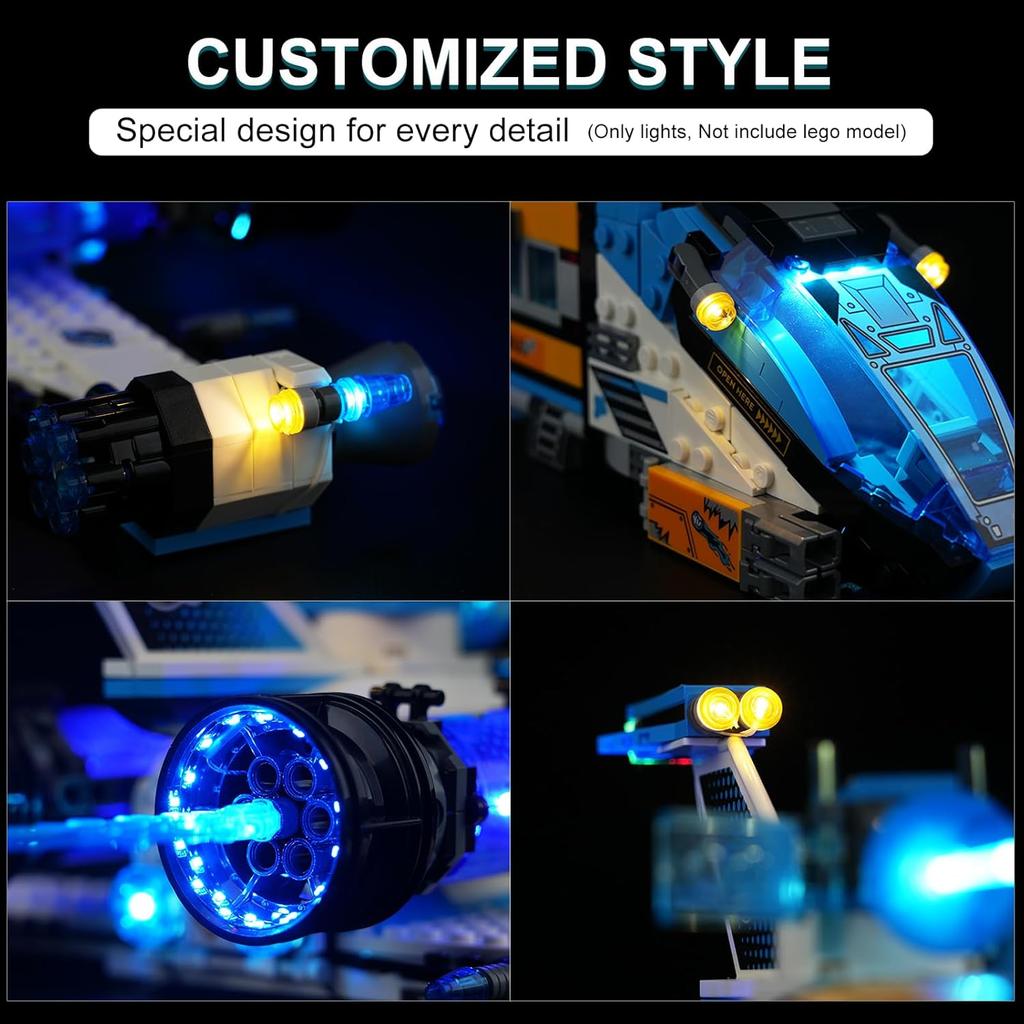 LED Light Kit for Lego DREAMZzz Mr. Oz’s Spacebus 71460 Building Set, Creative Lighting kit Compatible with Lego 71460 (Lights Only, No Lego Set)