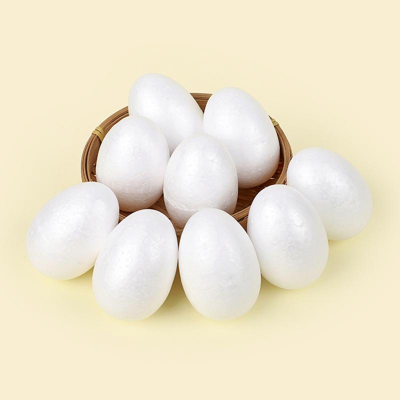 10PC White Easter Foam Egg DIY Painting Polystyrene Styrofoam Home Egg Balls Party Decoration Supplies Lightweight Handemade