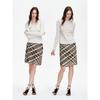 Diamond Plaid Chiffon Midi Skirt
