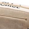 Chloe Holz-Buchstaben-Logo Reißverschluss Leinen-Canvas Hüfttasche Damen Taschen Braun CHC23-AS432L06-27S
