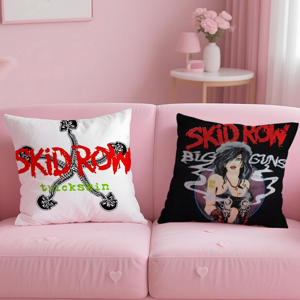 classic band Skid Row Cushion Cover Soft & Easy-Wash Pillow Case – Versatile for Couch, Bed, Travel and Office