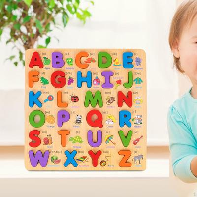 Alphabet Puzzles Developmental Toy Learning Number Matching Puzzle Set Toddlers