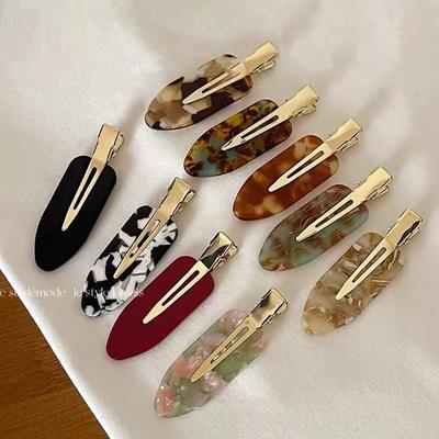 Korean Bangs Side Clip Acetate Women Seamless Makeup Barrettes BB Hairpin Bangs Clip Duckbill Clip Hairpins Women Styling Tools