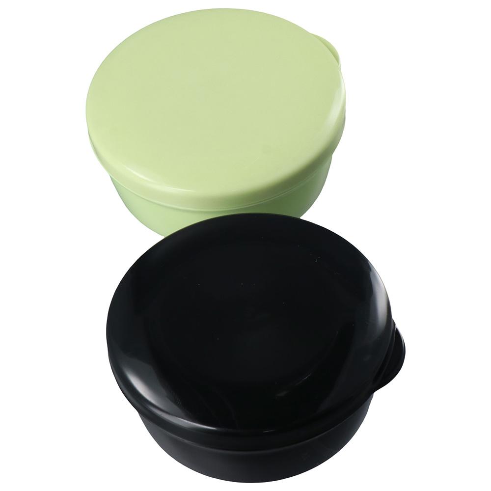 2 pcs Green and Black Travel Soap Container Blue and White, Round Draining Soap Dish  Gym Shower
