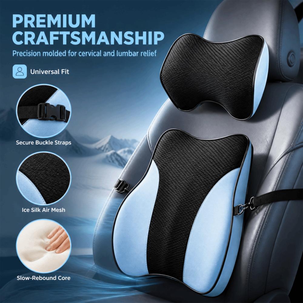 Mesh Lumbar Support Pillow Mesh Breathable Waist Cushion Universal Car Headrest Waist Support