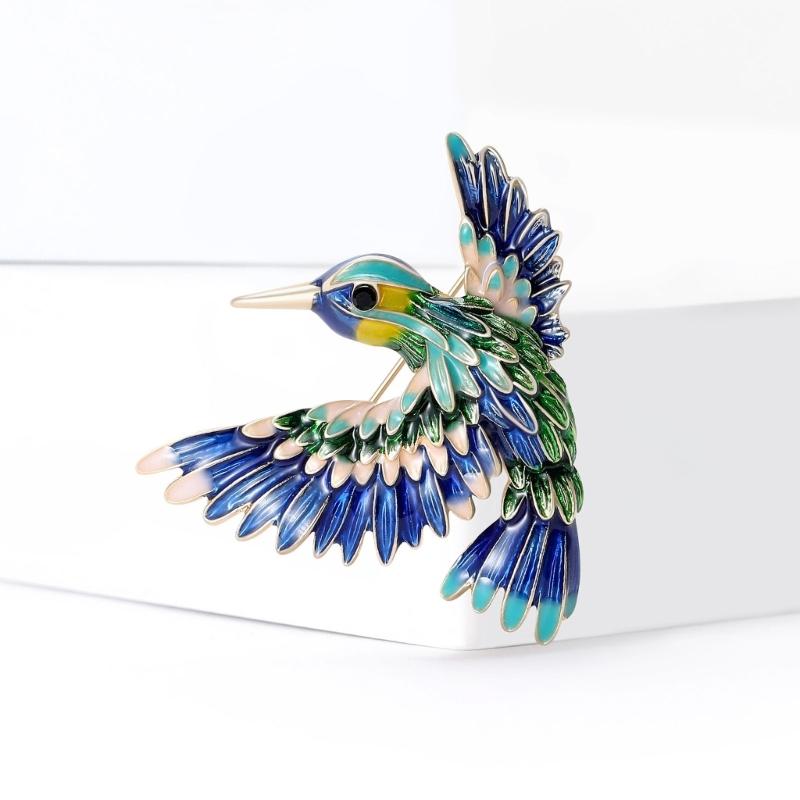 Stylish Alloy Bird Brooch with Vibrant Enamel Coating Rustproof Designs Lapel Accessory for Women Friend Gift Occasions