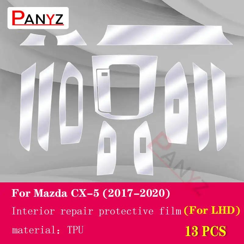 For Mazda CX-5 2017- Car Interior Center Console Transparent TPU Protective Film Anti-scratch Repair Film Accessory Refit