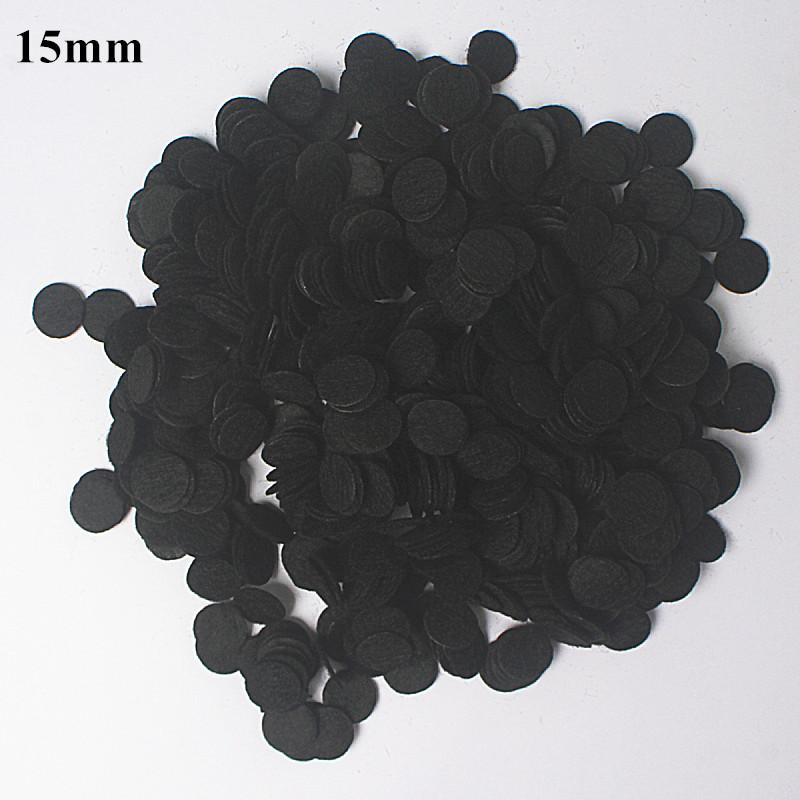 500pcs 8/10/15/20mm White Black Round Non Woven Felt Circle Pads for DIY Baby Girls Flower Backing Hair Accessories