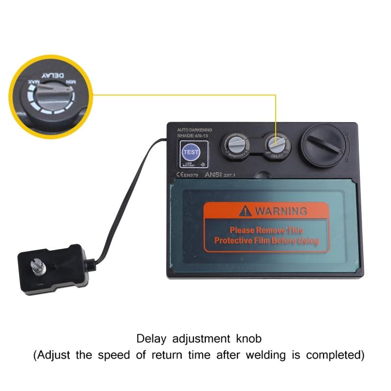 Solar Selbstabdunkelnder Filter Schweißpoliermaske Geeignet für Elektroschweißen Gasschweißen für Stahlschweißen Schneiden