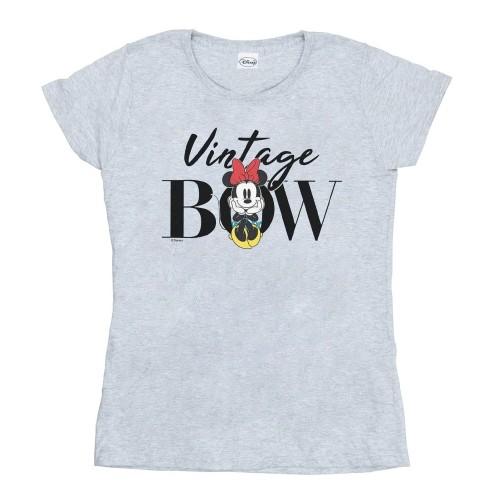 

Disney Womens/Ladies Minnie Mouse Vintage Bow Cotton T-Shirt білий