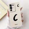 For Vivo Y29 4G V2434 Cover For Vivo Y29 4G Case Simple Fashion Letters A-Z Pattern Design Silicone Shockproof Bumper