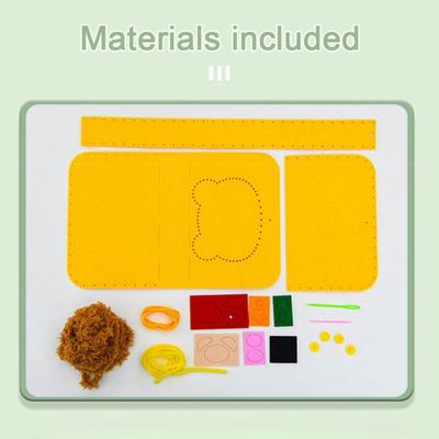 Sewing Needle and Thread Painting DIY Embroidery Set Hand Puppet Making DIY Crafts Embroidery Painting Material Bag