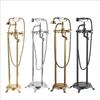 Brass Floor Standing Bathtub Shower Faucet Swivel Spout Bathroom shower faucet Mixers Taps Standing Bathtub Faucet