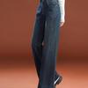 Womens High Waist Wide Leg Jeans With Modal Fabric For Casual And Office Wear