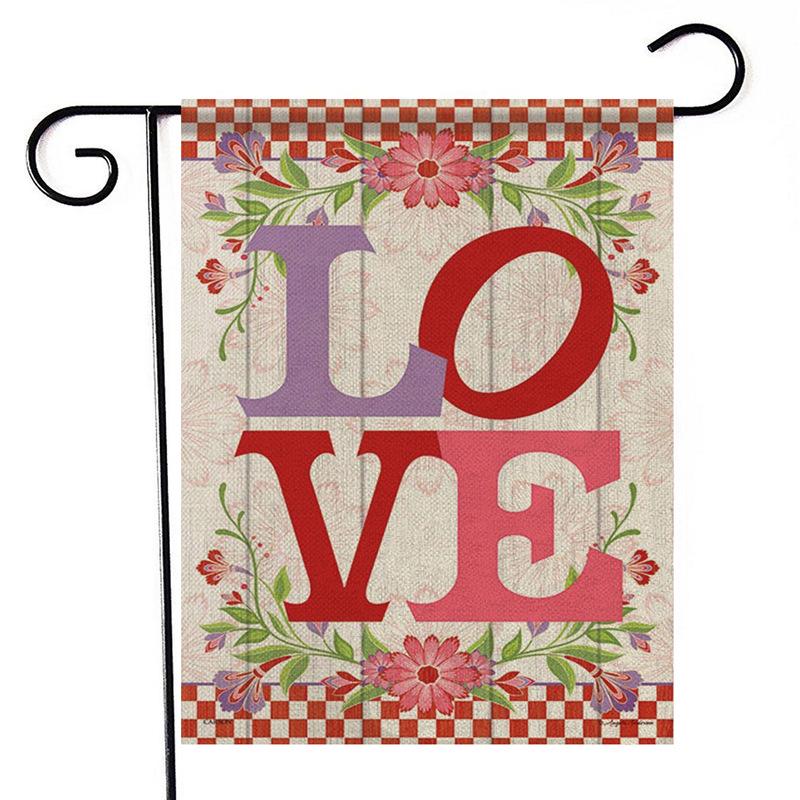 Valentine's Day Double-Sided Garden Flag - Love Pattern Bestseller