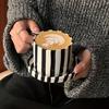 Set de căni și farfurioare din ceramică vintage cu mâner, sigure pentru cuptorul cu microunde și mașina de spălat vase, căni pentru espresso, cadou pentru nunți, aniversări, petrecere pre-nupțială