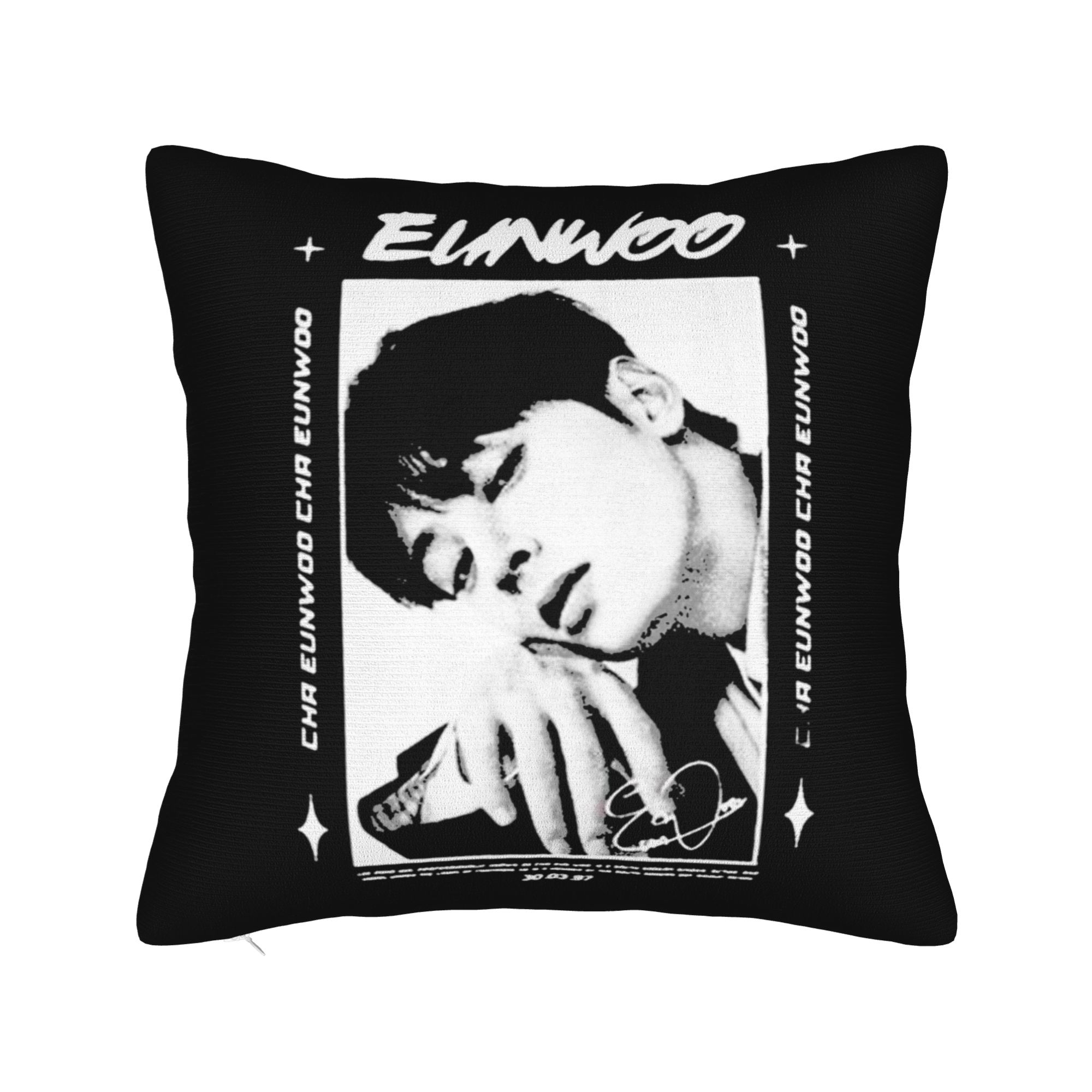 Cha Eun Woo Poster Throw Pillow Cover Polyester Decorative Pillow Fashion Pillowcover Home Decor 30x30 cm