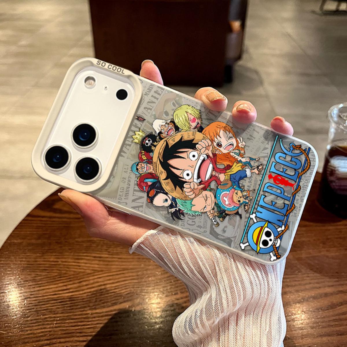 

Чохол для телефону One Piece Луффі Gear 5 та Команда Солом яного Капелюха для iPhone 15 14 13 - Захисний чохол з аніме iPhone 16 PRO MAX білий