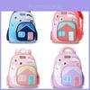 Zaino Scolastico per Bambini con Stampa di Lumache Cartone Animato in Nylon Traspirante per Scuola Materna