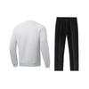 Li Ning Logo Print Spliced Comfortable Skin-Friendly Breathable Round Neck Pullover Long Sleeve Sweatshirt Casual Sports Set AWDU95-2-AKL81-1