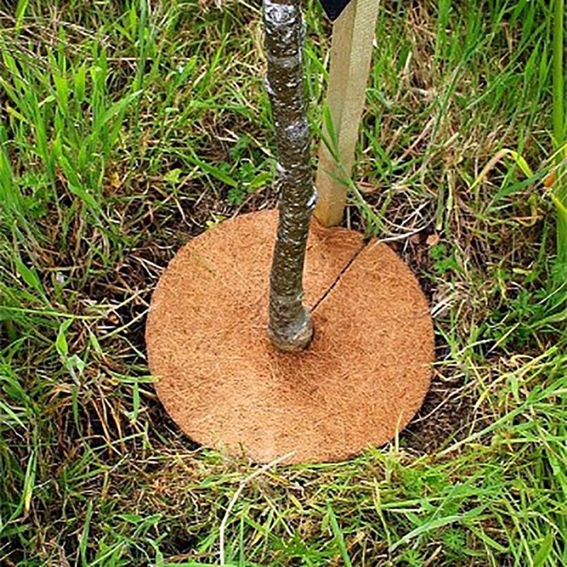 1Pc Natural Coconut Fiber Tree Mulch Mat Cover Protector 20/30/35/40Cm Flower Pot Disc Pad Weed Control Warm Moisture Cushion