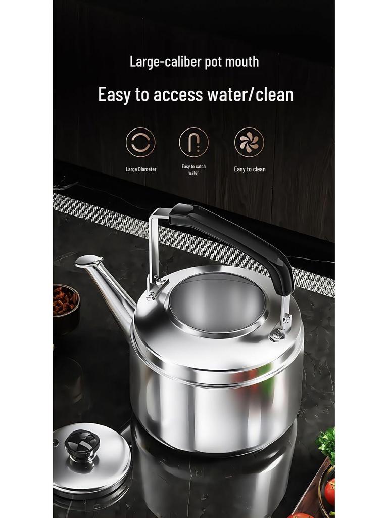 2025 Extra Thick 316 Stainless Steel Whistling Kettle, Large Capacity for Open Flame and Gas Stove