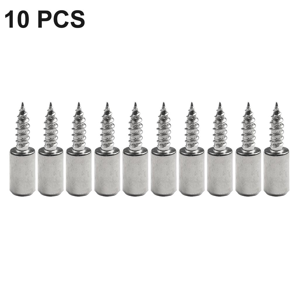 10pc Self-tapping Screws Cabinet Bracket Laminate Support Glass Studs Pegs Heavy Duty Floating Shelf Bracke