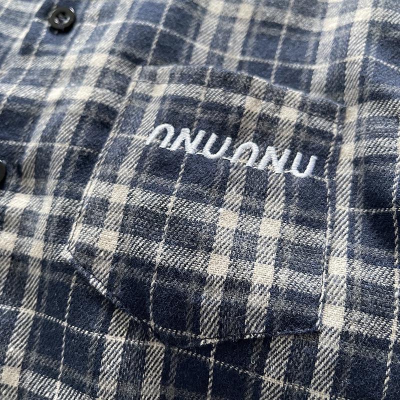 Boys' 2025 Korean Style Plaid Two-Piece Set: Long-Sleeve Casual Shirt for Kids