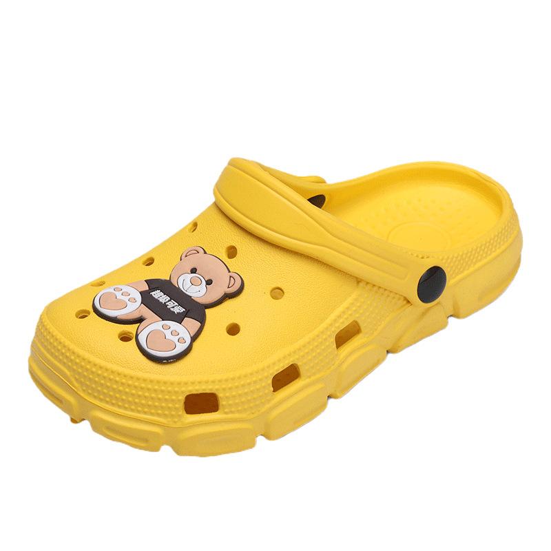 Children's Hole Shoes Increase the Height of Girls' Summer Wear Non-slip 2025 New Eva Baotou Soft Thick-soled Cool Slippers