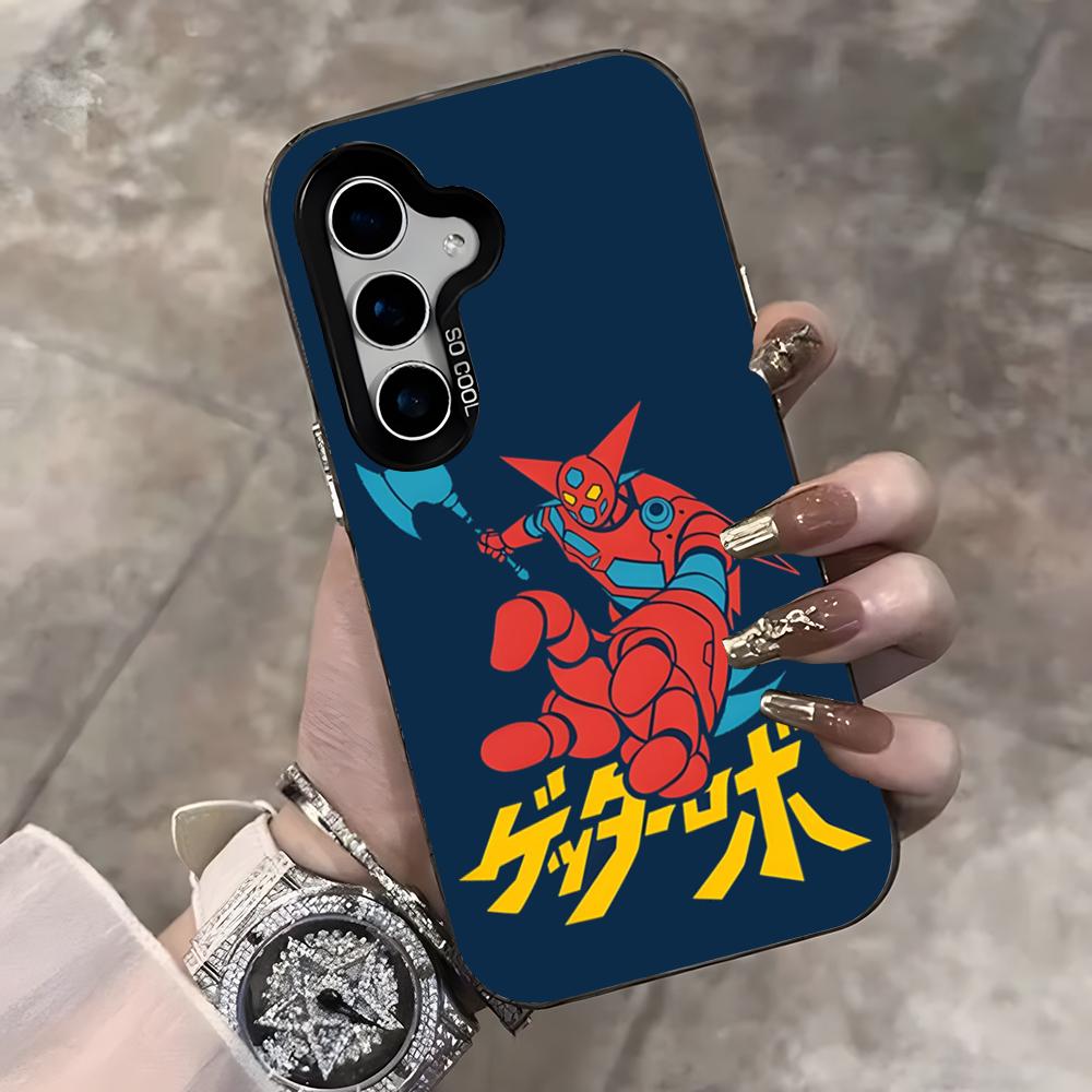 Getter Robo Phone Case For Samsung S25 Ultra S23 S22 S21 S20 Ultra Plus S24 Fe A54 A55 Color Silver Cover