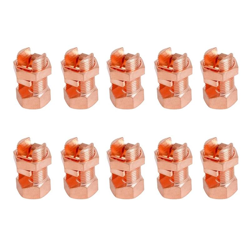 

10Pcs Split Bolt Connector, Grounding Split Bolt Connector Split Bolt Connector For Complete Earth On Bare Wires