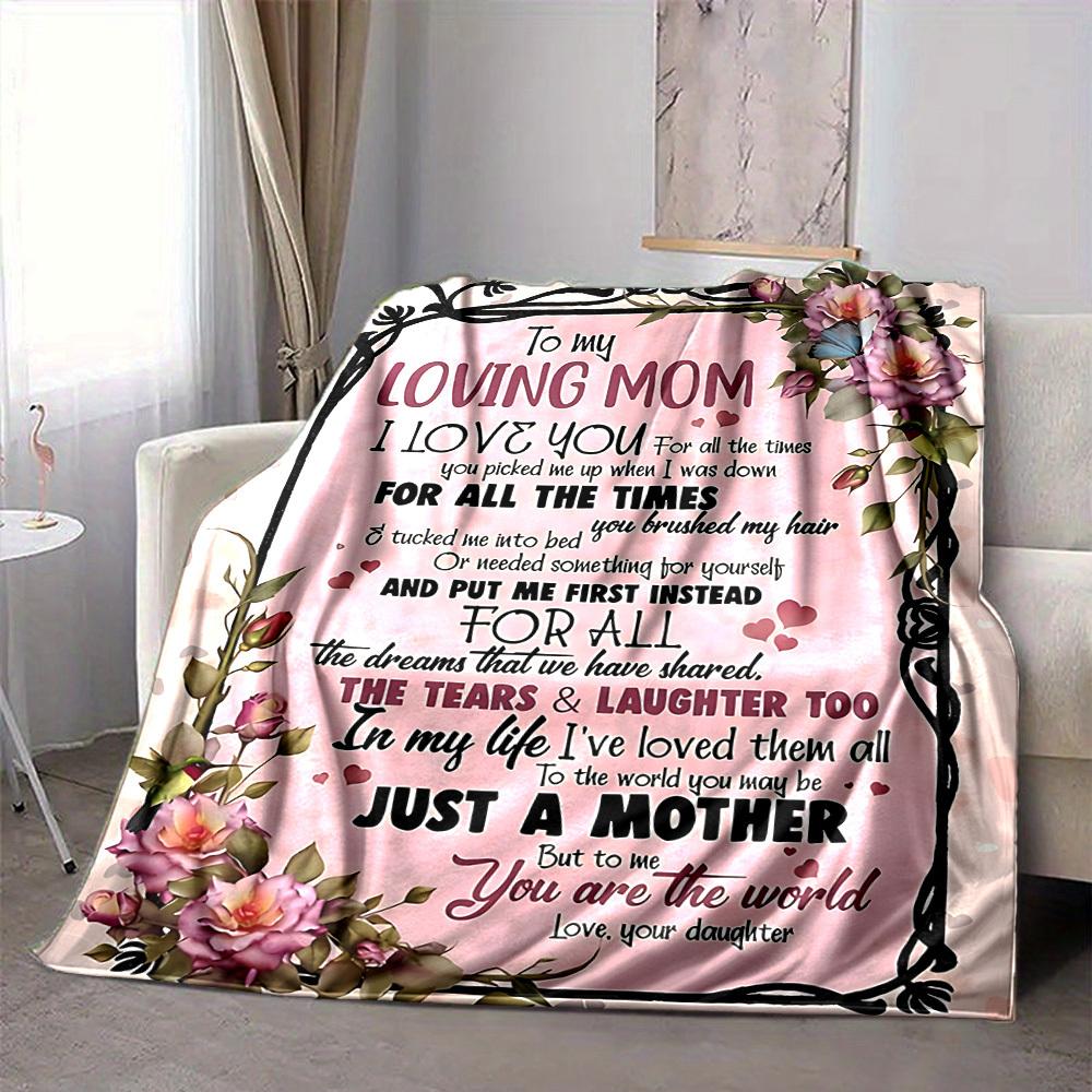 1pc Mother's Day Gift Blanket - Perfect Gift for Birthdays, Christmas & Halloween- Soft, Warm & Versatile yy250909158