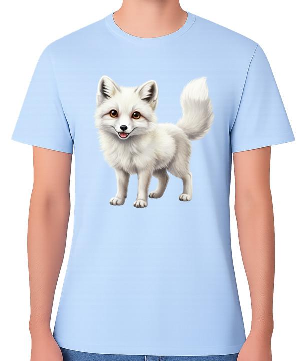 

Arctic Fox T-Shirt Cute White Fox Animal Illustration Unisex Tee S разноцветный