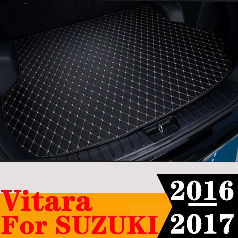 Sinjayer Car AUTO Trunk Mat ALL Weather Tail Boot Luggage Pad Carpet Flat Side Cargo Liner Cover FIT For Suzuki Vitara 2016
