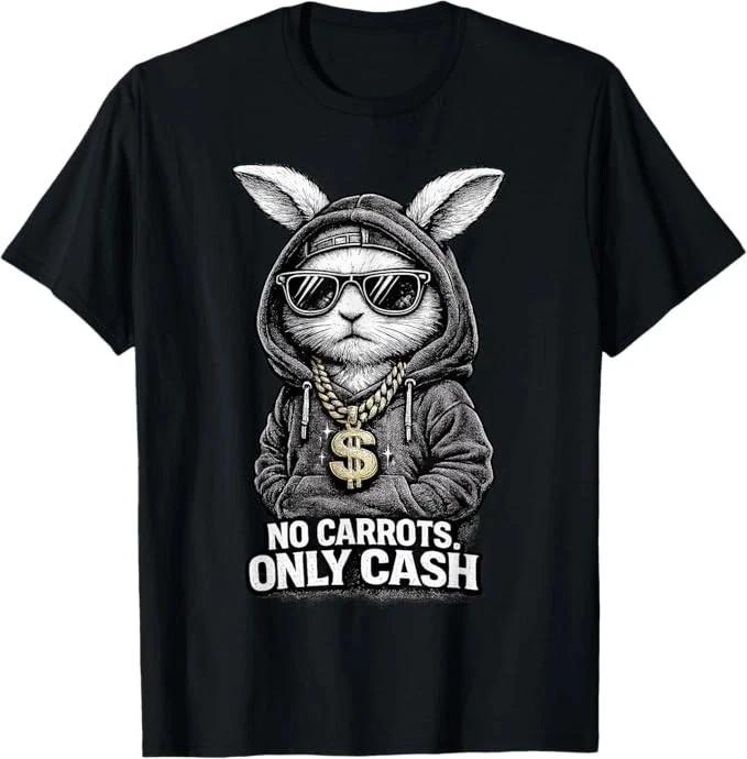 Funny Easter Bunny  Shirt for Men Streetwear Hip Hop Rabbit T- Shirt 4XL