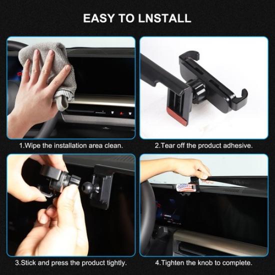 Navigation Screen Mount Bracket Cell Phone Holder For BMW 5 Series G60 i5 2024+