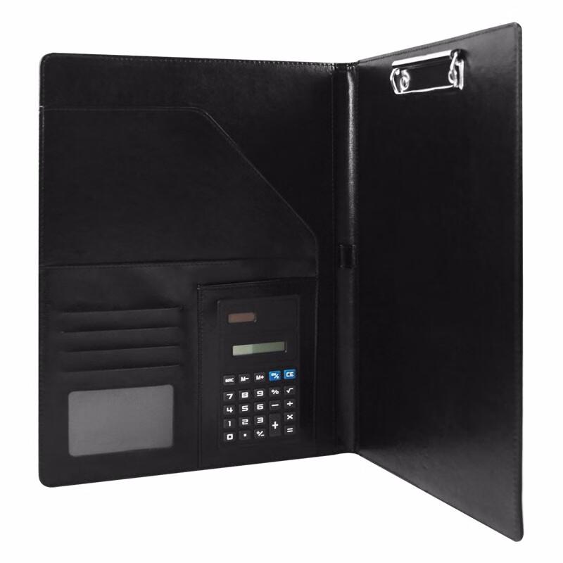 PU Leather Business Manager Folder with Calculator
