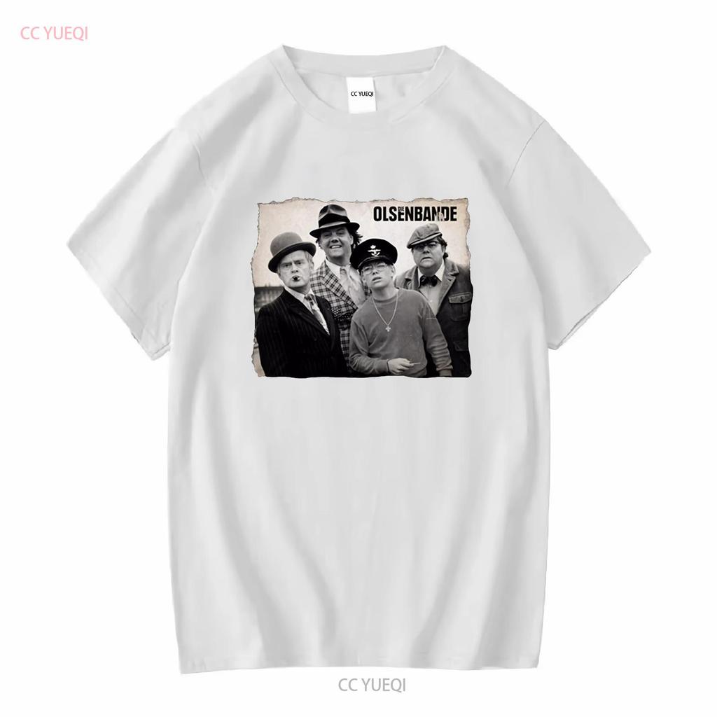 Olsenbande Egon Benny Kjeld Börge Yvonne Black T Shirt 552 vintage Washed Unisex Breathable Stretched Casual graphic Stylish