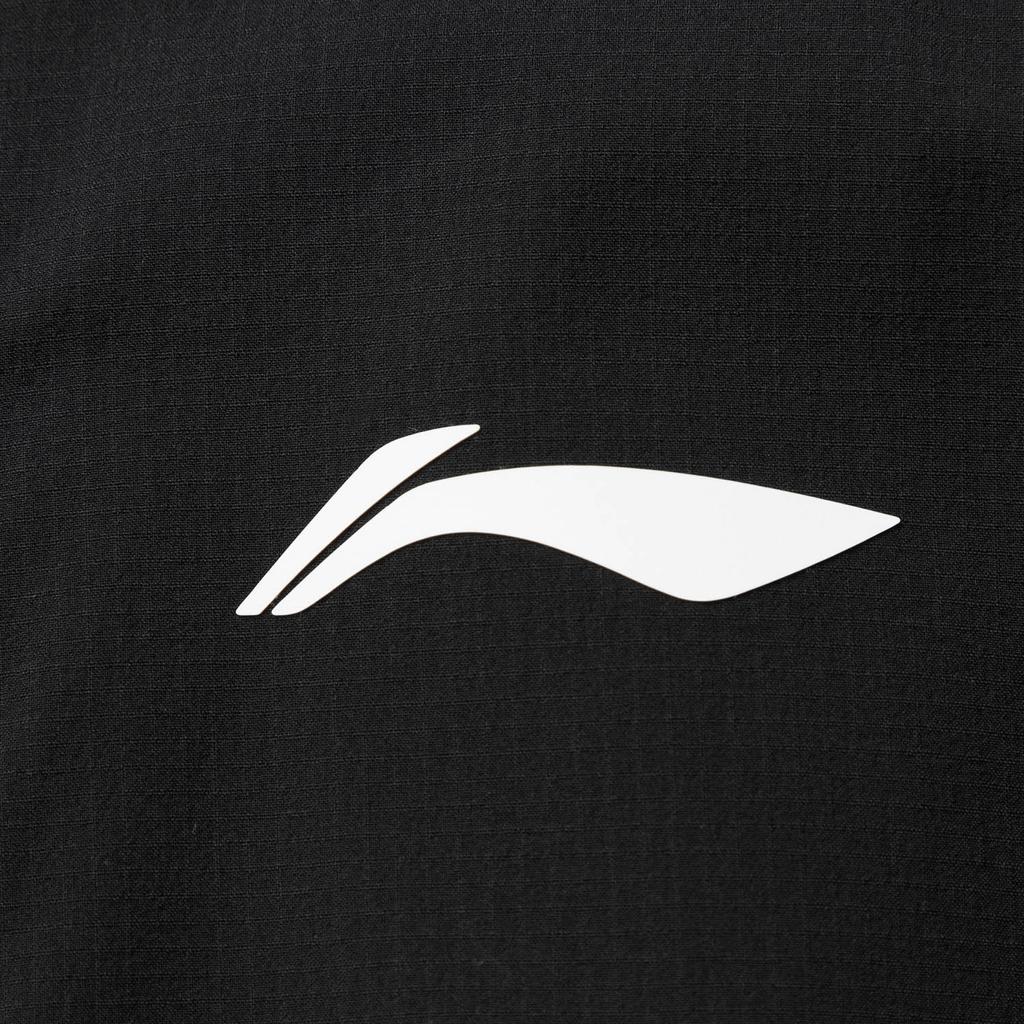 Li Ning Training Series Sports Casual Simple Solid Color Hooded Windbreaker Men Outerwear Black AFDVA85-1