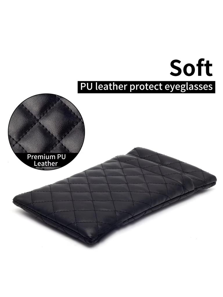 1Pack Universal Glasses Case For Men Women Fashion Pvc Eyeglasses Pouch Sturdy Lightweight Design Suitable Genders Daily