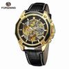 Orologio Meccanico Automatico Forsining Cinturino in Acciaio Vuoto Luminoso Orologio da Uomo Moda Orologio Meccanico